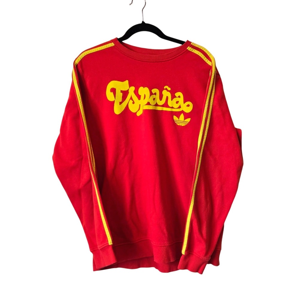 2011 Adidas Originals Mens Espana Spain Red Sweatshirt Size L, World Cup Soccer - Picture 1 of 7